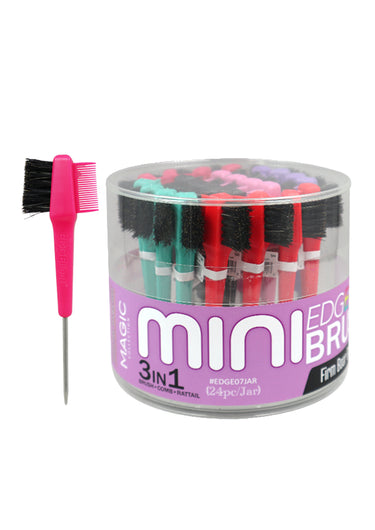 MAGIC GOLD 3 IN 1 Mini Edge Brush, Sareya Beauty Supply Store in Calgary Alberta